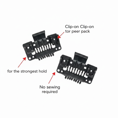 Annie Clip-On Wig Clips, 2 Count, Black