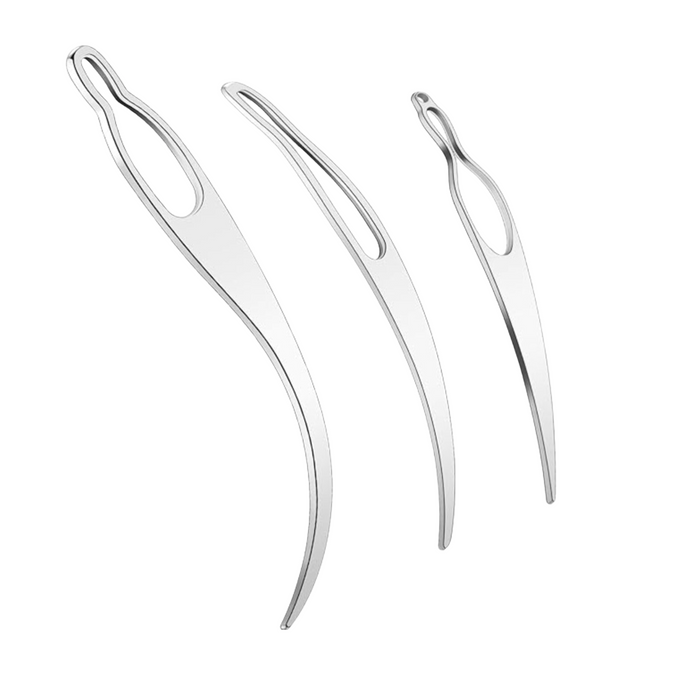 Annie Dreadlock Crochet Interlocking Tool Set, 3 Piece, Silver