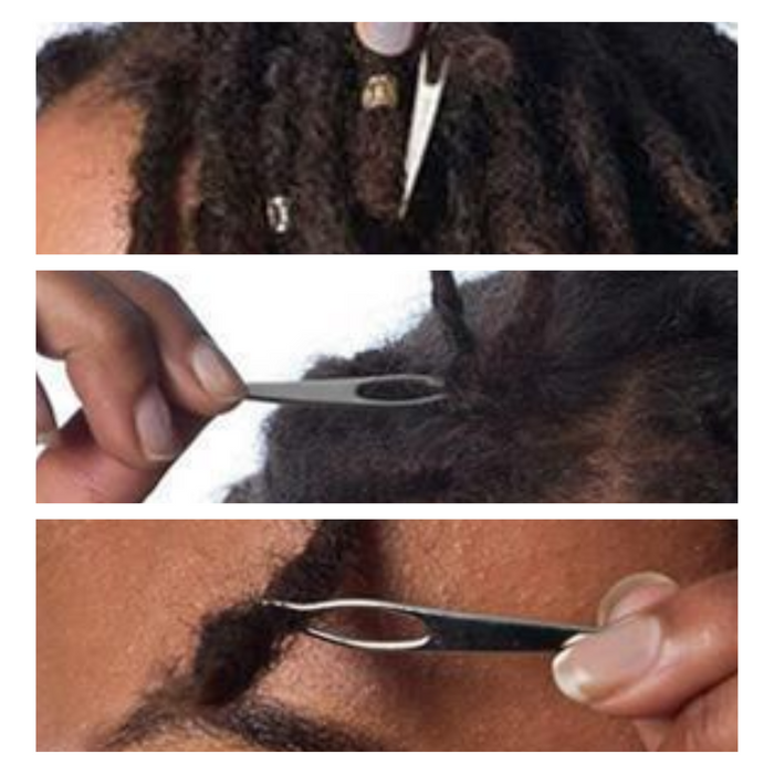 Annie Dreadlock Crochet Interlocking Tool Set, 3 Piece, Silver