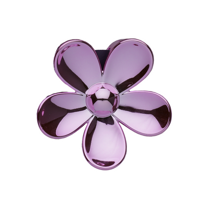 Annie Shiny Floral Jaw Clip 7.5cm, 1 Count Metallic Hair Clip, Rose Gold
