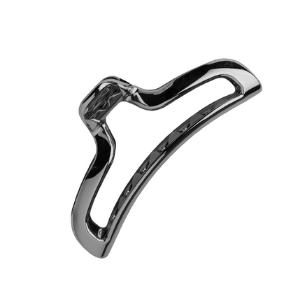 Annie Shiny Large Open Jaw Clip 12.5cm, 1 Count Metallic Hair Clip, Silver