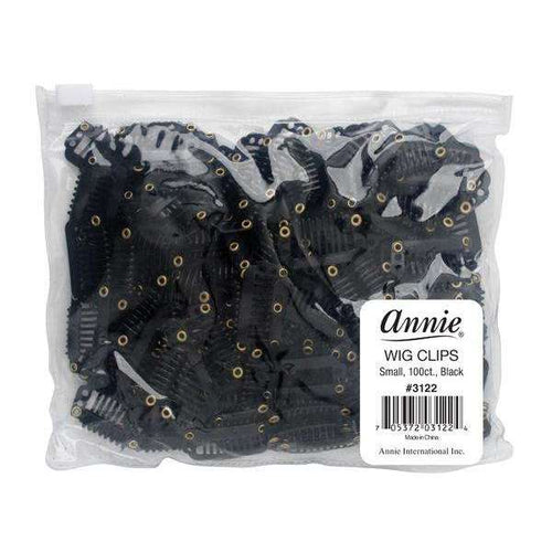 Annie Wig Clips Small, 100 Count, Black