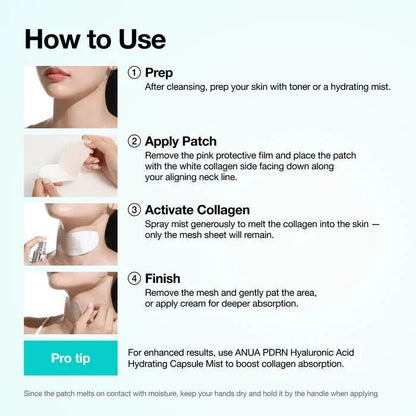 ANUA PDRN Collagen Melting Neck Patch 4 ea
