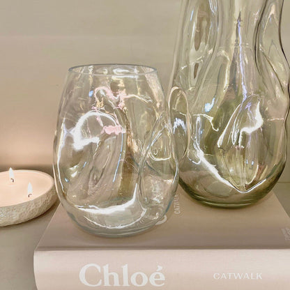 Arina Mini Decorative Pearlescent Glass Abstract Vase Accessories
