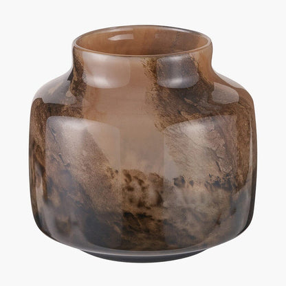 Astraea Brown Marble Effect Glass Vase Accessories