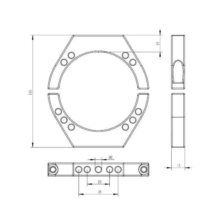 Astro Hutech More Blue Mounting Rings 68mm (TB004)