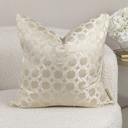 Aylin Gold Geometric Print Cushion Cover - 45x45cm Textiles