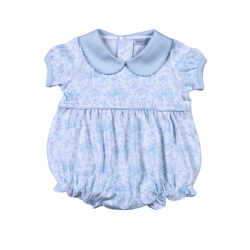 Baby Loren Blue Floral Girl Bubble