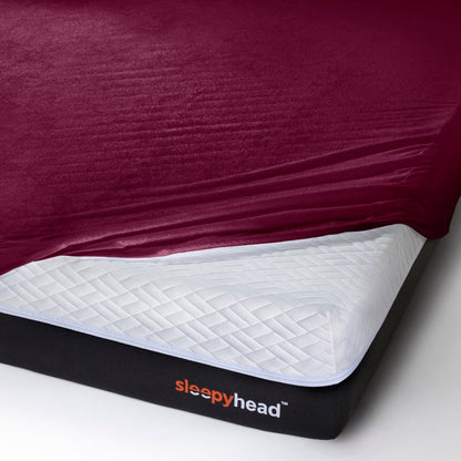 Bamboo|Feel|Terry|Fabric|Waterproof|Mattress|Protector|75|72|inches|King|Size|Beetroot