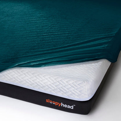 Bamboo|Feel|Terry|Fabric|Waterproof|Mattress|Protector|75|72|inches|King|Size|Deep|Teal