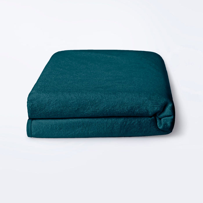 Bamboo|Feel|Terry|Fabric|Waterproof|Mattress|Protector75|36|inches|Single|Size|Deep|Teal
