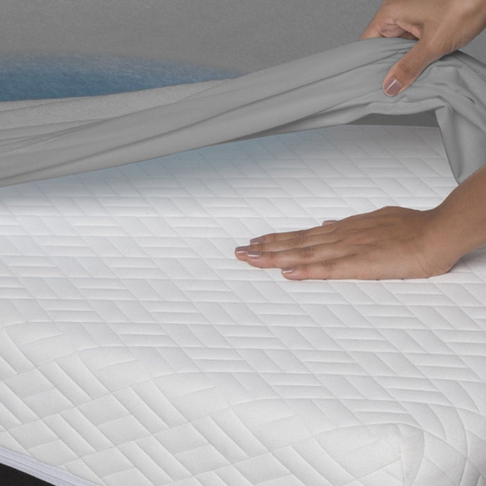 Bamboo|Terry|Waterproof|Mattress|Protector|72|60|inches|Queen|Size|Grey