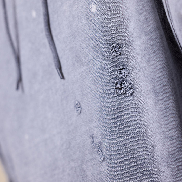 BEAMS - Damage Sweat Hoodie - Grey