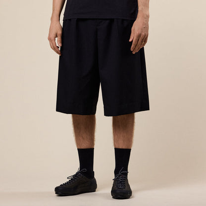 BEAMS - Slacks Wide Shorts - Black