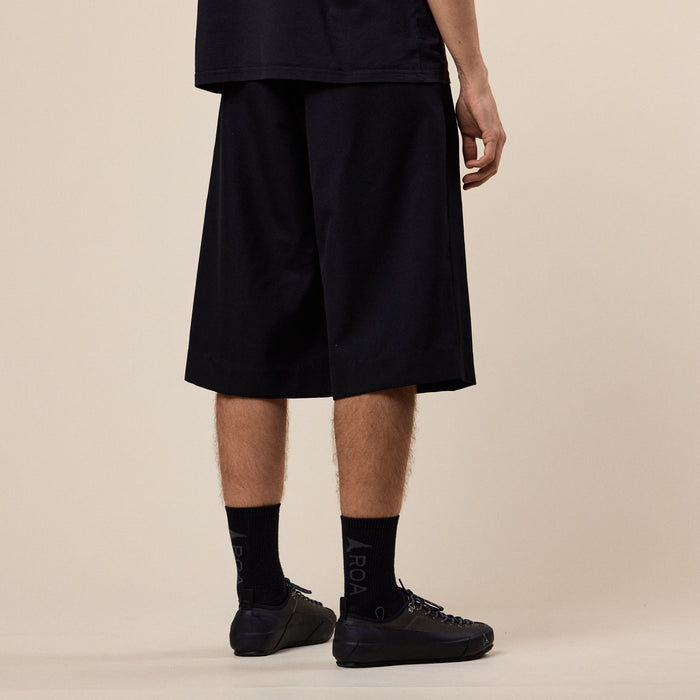 BEAMS - Slacks Wide Shorts - Black