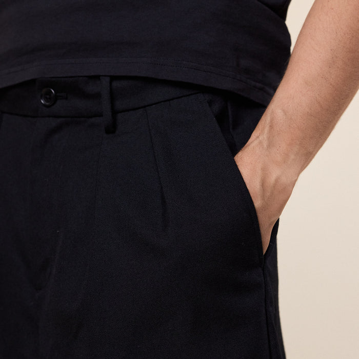 BEAMS - Slacks Wide Shorts - Black