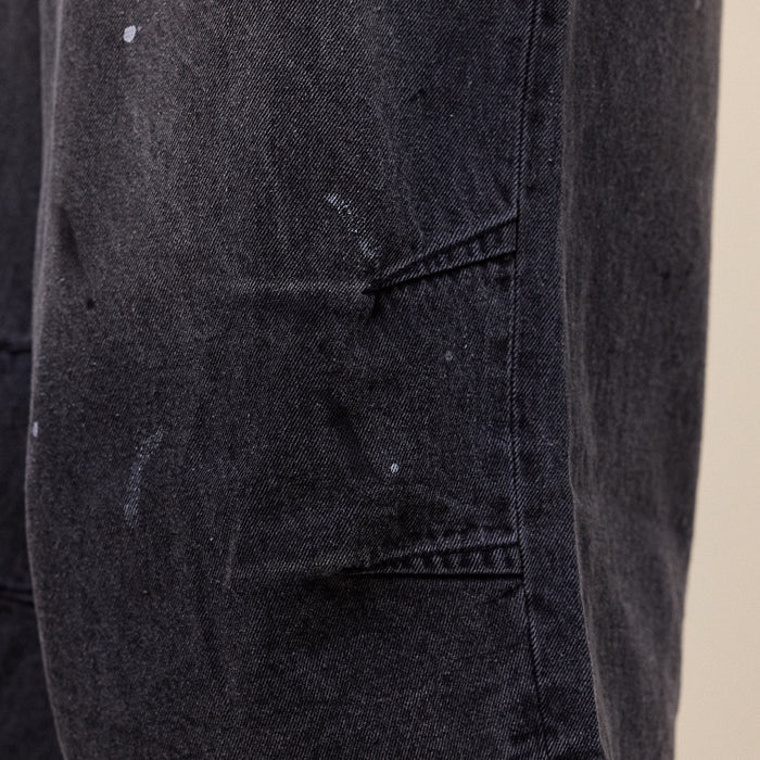 BEAMS - Wide Denim 3/4 Pants - Black
