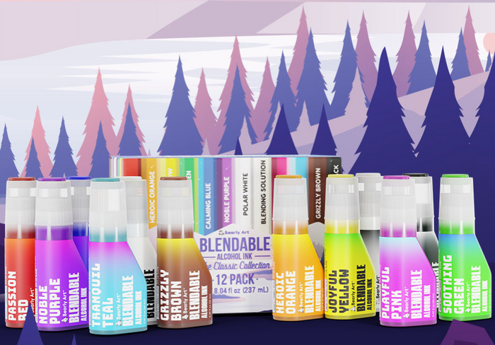Bearly Art - Blendable Alcohol Inks - The Classic Collection. Available at Embellish Away in Bowmanville Ontario Canada.