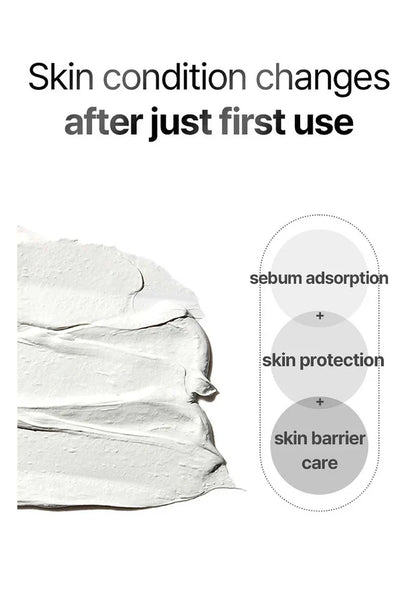 Skin condition changes after just first use with text and diagram on a white background