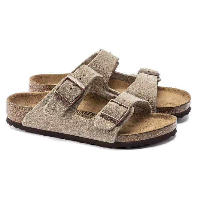 Birkenstock Kid's Arizona Suede Sandals - Taupe - 1021704