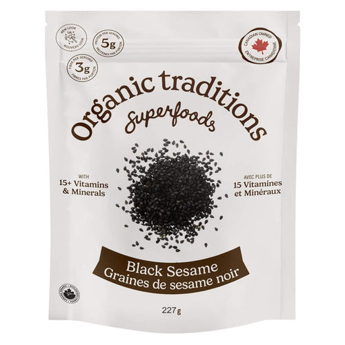 Package of Organic Traditions Black Sesame Seeds 227g