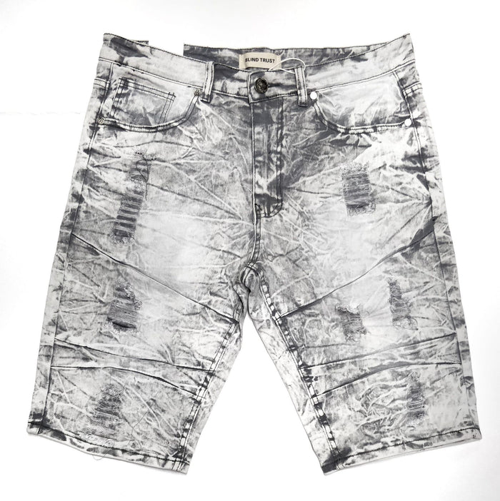BLIND TRUST JEAN SHORT - BTS21162B - GREY ACID