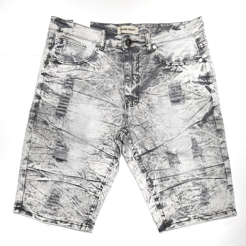 BLIND TRUST JEAN SHORT - BTS21162B - GREY ACID