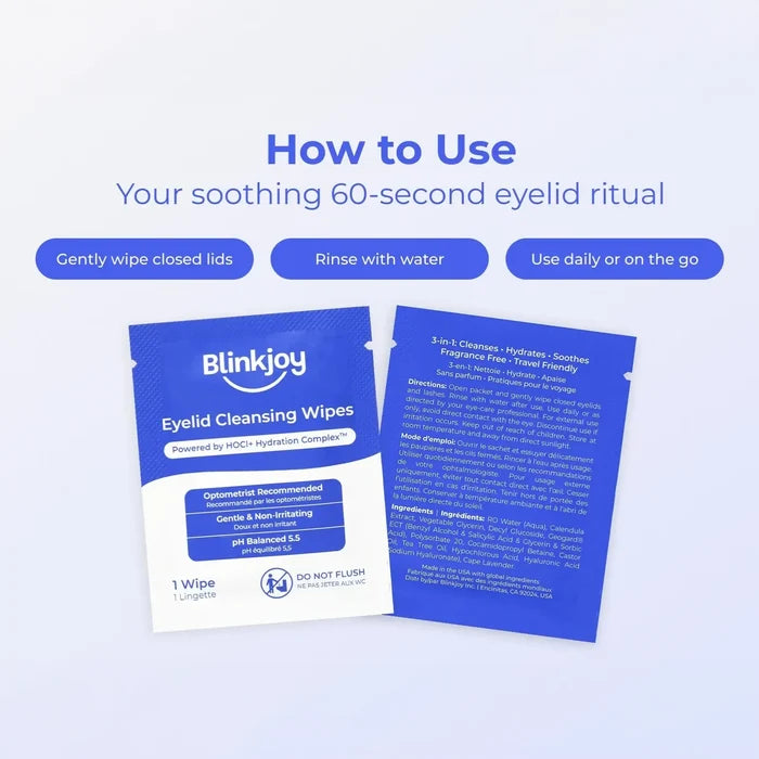 Blinkjoy Eyelid Cleansing Wipes