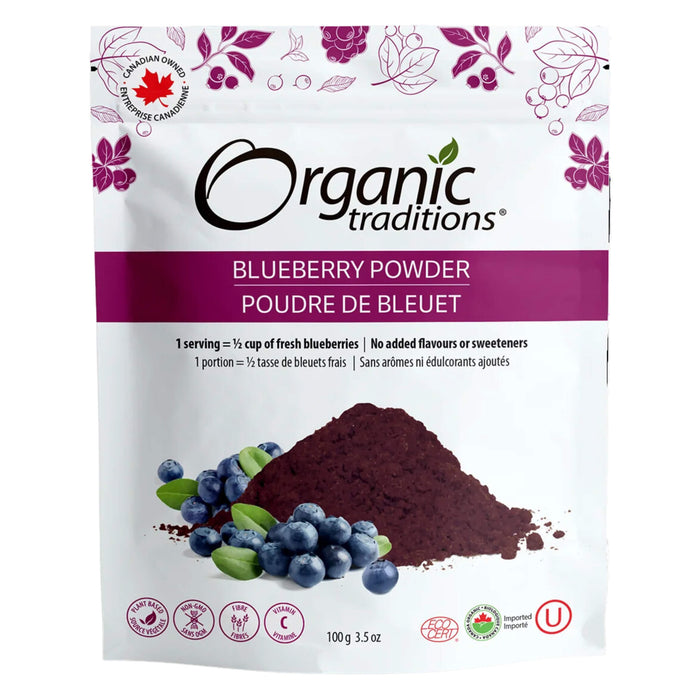 Bag of Organic Traditions Blueberry Powder 100g