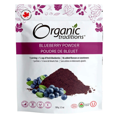 Bag of Organic Traditions Blueberry Powder 100g