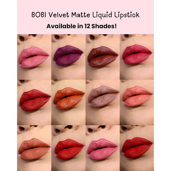 BOBI Velvet Matte Liquid Lipstick, Shade_4 RUBY (2.5 ml)
