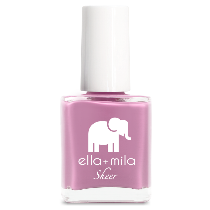 Bold pink lavender tint sheer nail polish bottle – ella+mila Sheer