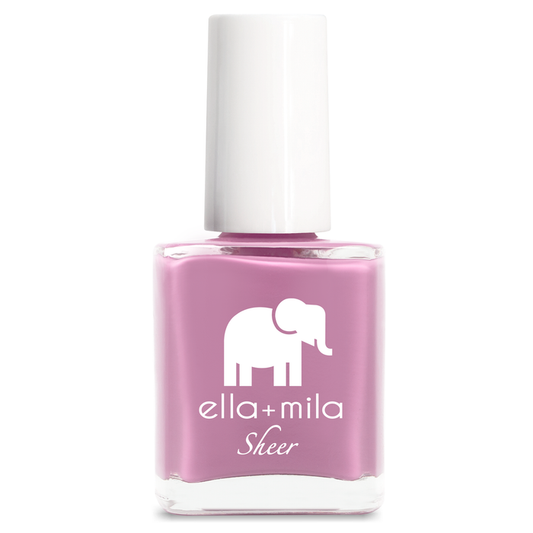 Bold pink lavender tint sheer nail polish bottle – ella+mila Sheer