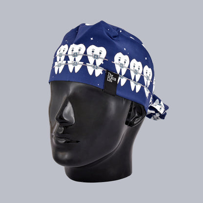 Braces N Navy Blue Female Bun Cap 012