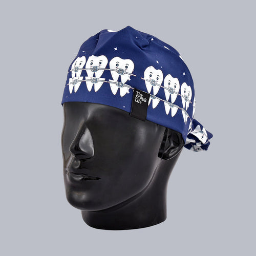 Braces N Navy Blue Female Bun Cap 012