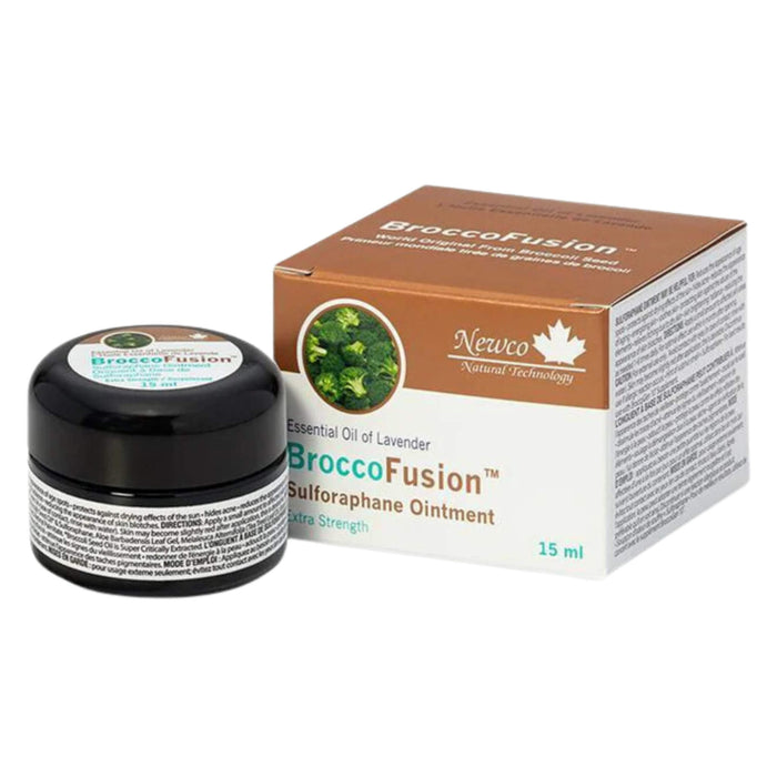 Jar & Box of Newco BroccoFusion Sulforaphane Ointment Lavender 15ml