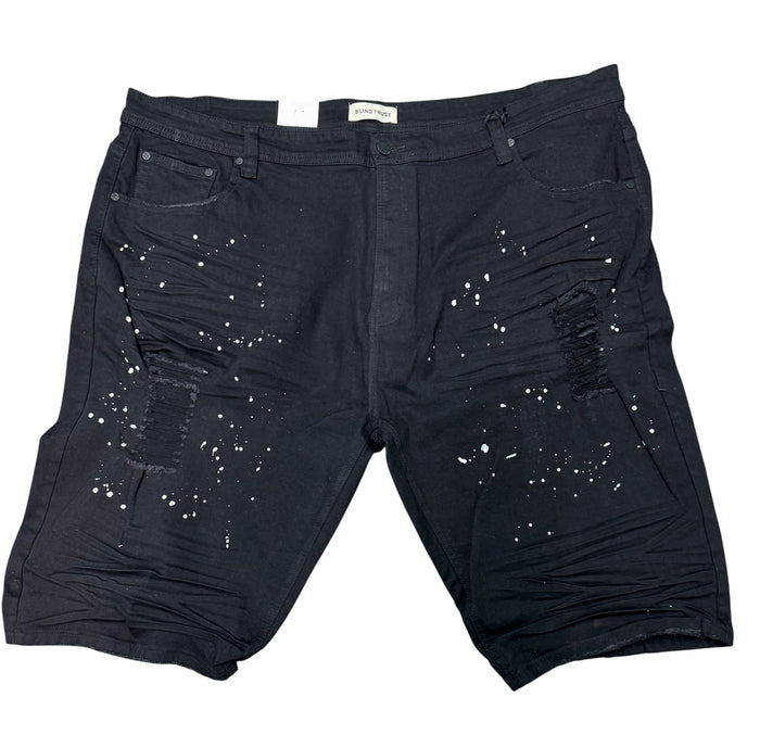 B&T BLIND TRUST JEAN SHORT - BTS21198X - BLACK/WHITE