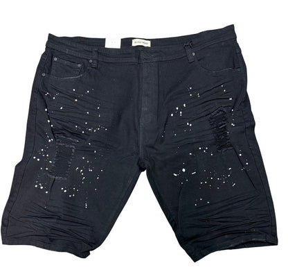 B&T BLIND TRUST JEAN SHORT - BTS21198X - BLACK/WHITE