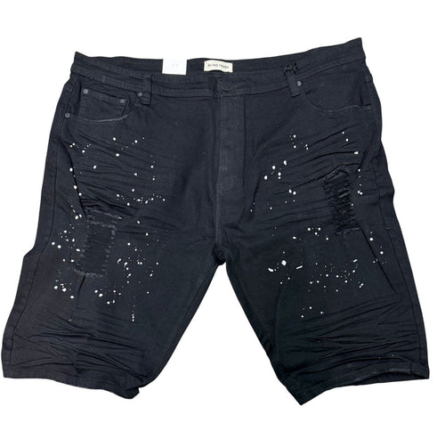 B&T BLIND TRUST JEAN SHORT - BTS21198X - BLACK/WHITE