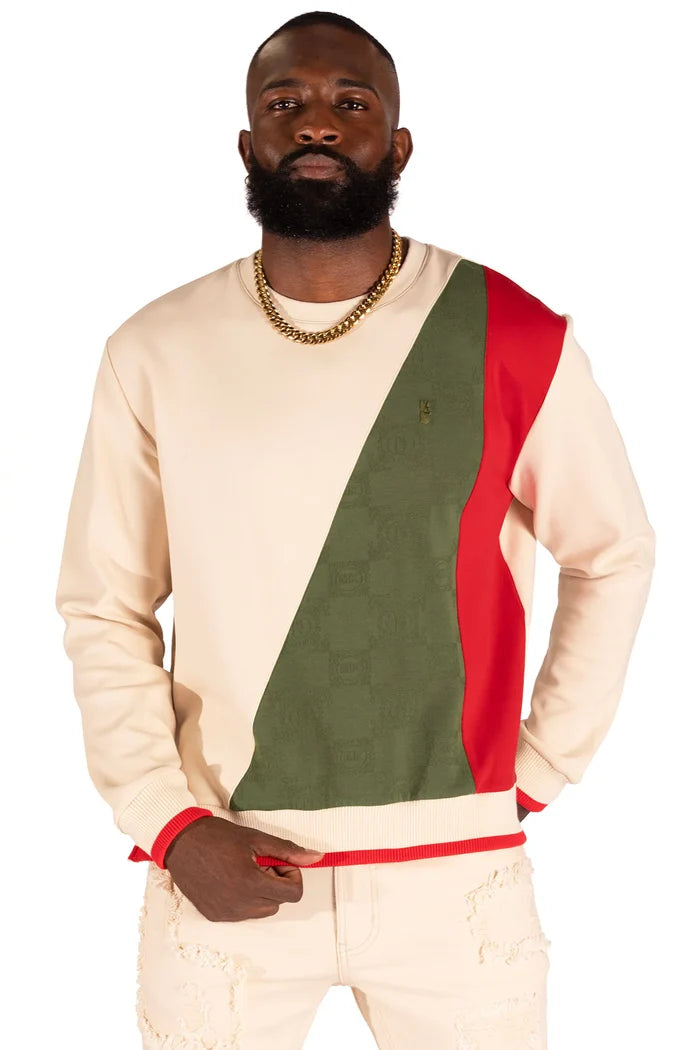 B&T MAKOBI BENINI CREWNICK SHIRT - M4348B - OAT