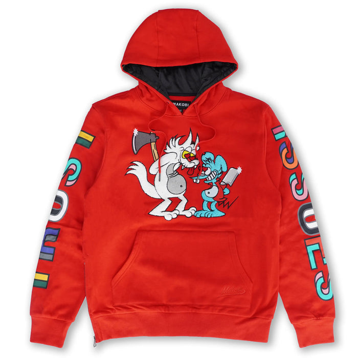 (B&T) MAKOBI HOODIE -  M5272 - RED