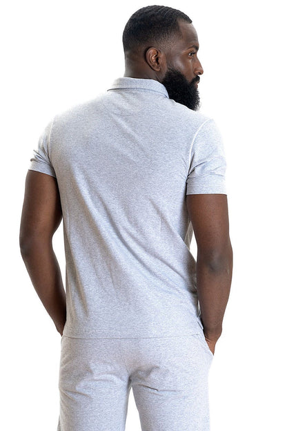 (B&T) MAKOBI TEE - M344 - HEATHER GREY