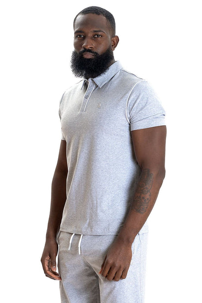 (B&T) MAKOBI TEE - M344 - HEATHER GREY