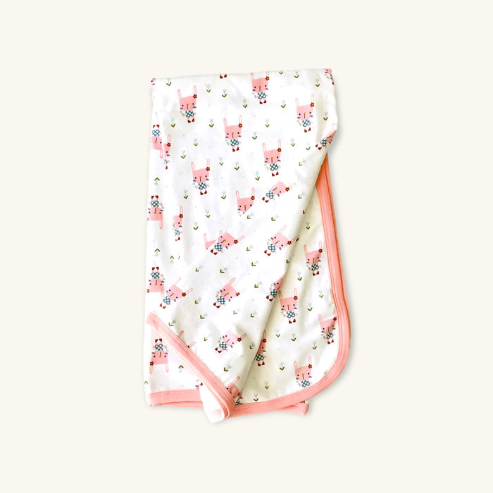 Bunny Reversible Baby Blanket (Organic Jersey)