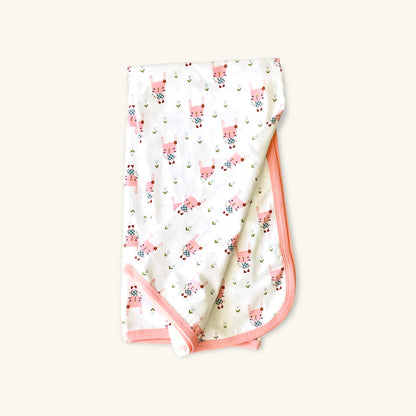 Bunny Reversible Baby Blanket (Organic Jersey)