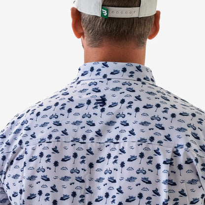 Burlebo's Men's Performance Short Sleeve Button Up Shirt