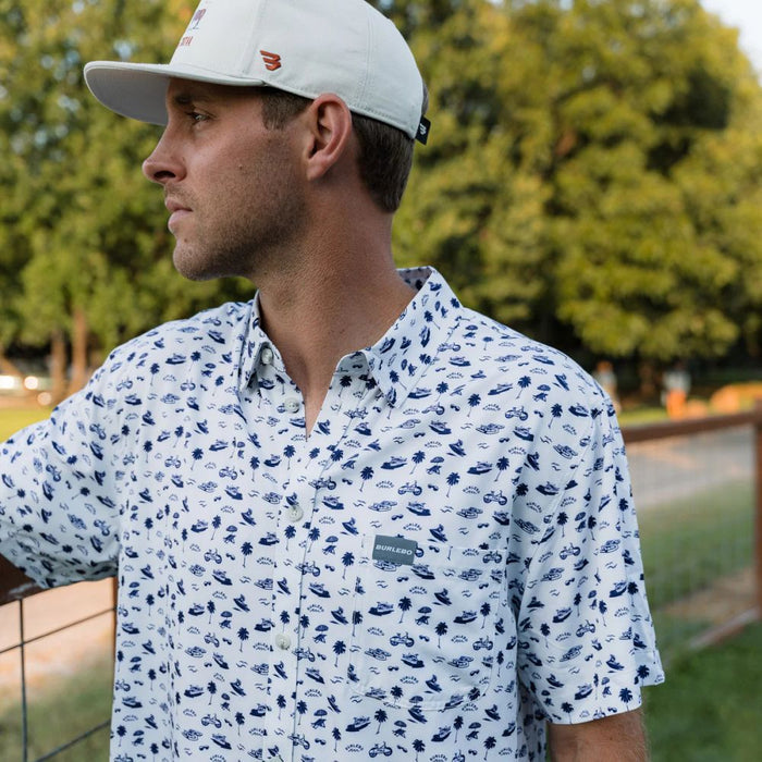 Burlebo's Men's Performance Short Sleeve Button Up Shirt
