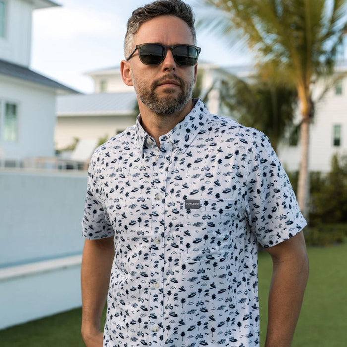 Burlebo's Men's Performance Short Sleeve Button Up Shirt