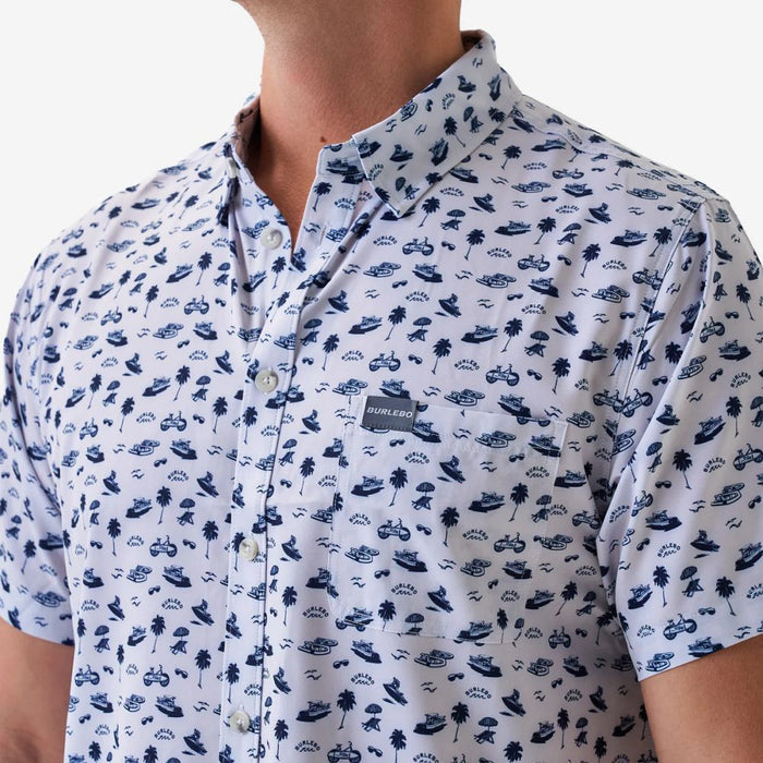 Burlebo's Men's Performance Short Sleeve Button Up Shirt