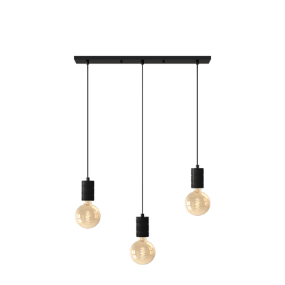 Calex Pendant Light - 3x E27 - Black